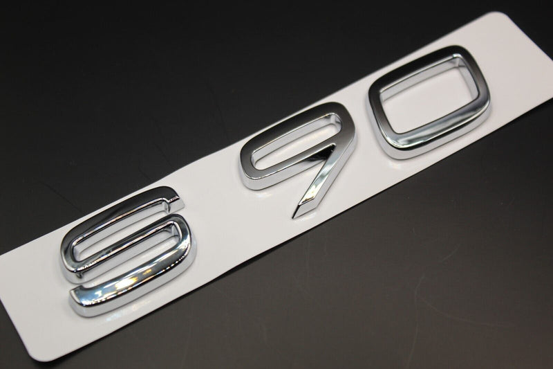 Gloss Chrome Silver S90 S 90ABS Car Lettering/Badge Rear Trunk Boot FOR Volvo