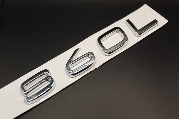 Chrome Silver S60L S 60 L ABS Car Lettering/Badge Rear Trunk Boot FOR Volvo