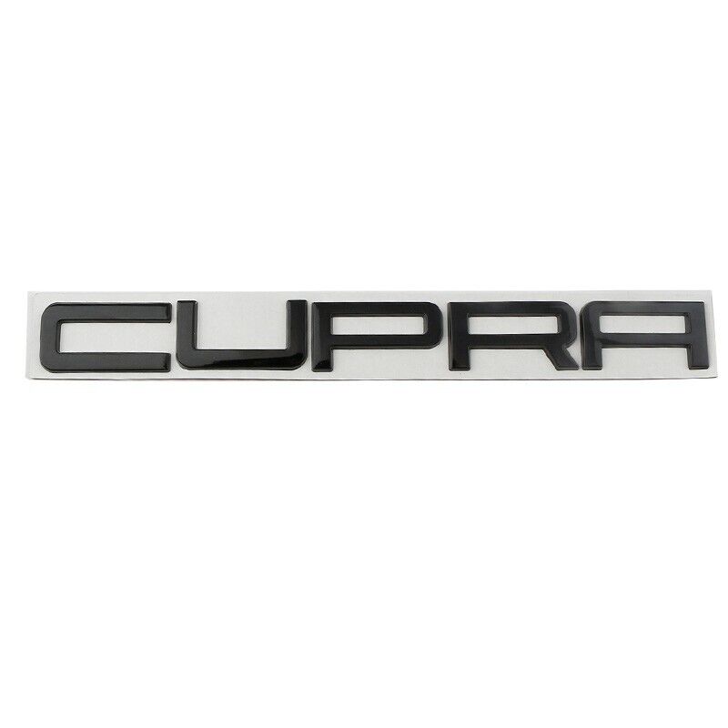 3D Gloss Black CUPRA C U P R A Rear BADGE LETTERS FITS Seat WITH TEMPLATE