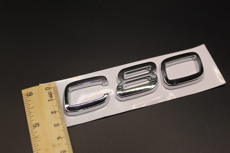 Chrome Silver C80 C 80 ABS Car Lettering/Badge Rear Trunk Boot FOR Volvo