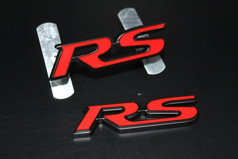 Red Black RS Front Grille & Rear Boot Badge SET Emblem Trunk for HONDA