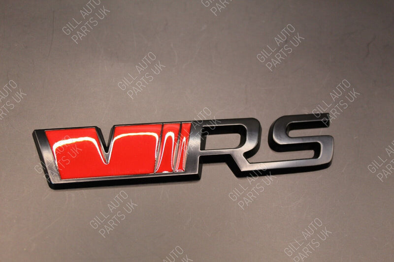 RED Black VRS Front Grille & Rear Boot Badge SET 3D Metal Trunk for Skoda