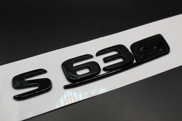 Full Black S63S S 63 S Car Lettering/Badge Rear Trunk Boot Tailgate For Mercedes