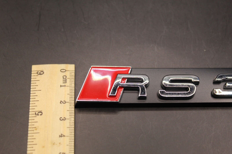 Chrome Silver Red RS3 Honeycomb Front Grille Badge Clip Bracket Fit For Audi