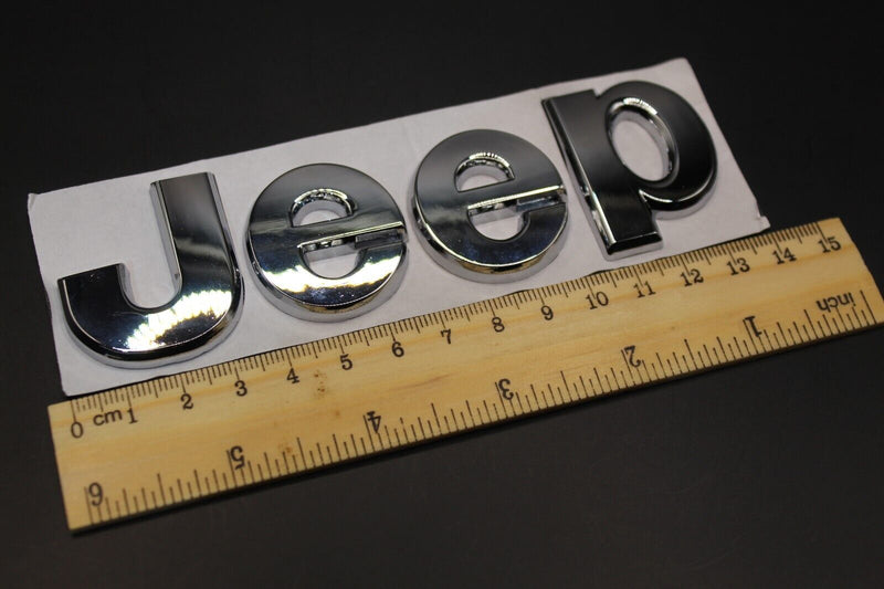 For Jeep CHROME SILVER Badge Front Rear Bonnet Boot Lettering Cherokee Wrangler