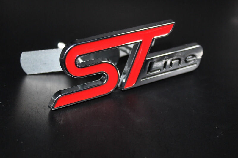 Front Grille ST Line Badge For Ford Focus Fiesta Mondeo Escape Puma SILVER RED