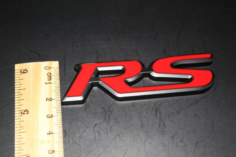 Red Black RS Front Grille & Rear Boot Badge SET Emblem Trunk for HONDA