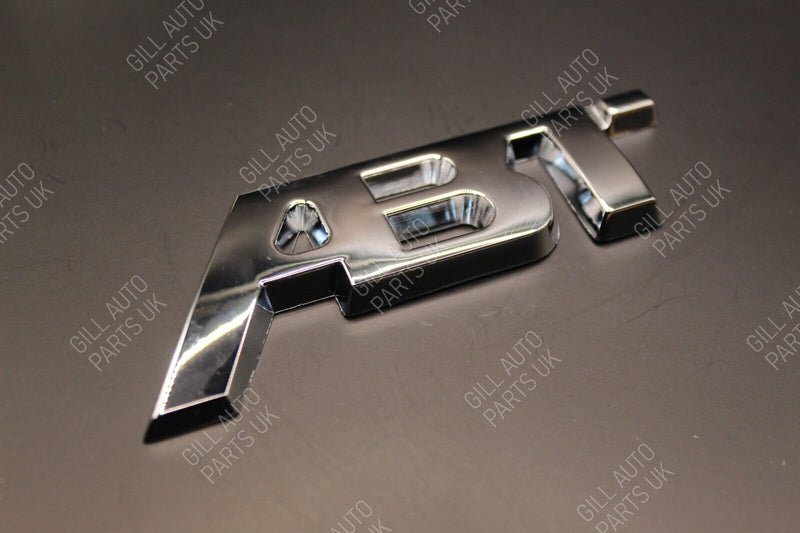 Chrome ABT Big Front Grill And Rear Boot Emblem Badge SET For Audi VW Seat Skoda