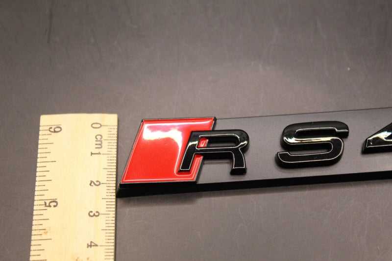 Gloss Black Red RS4 Honeycomb Front Grille Badge Clip Bracket Fit For Audi