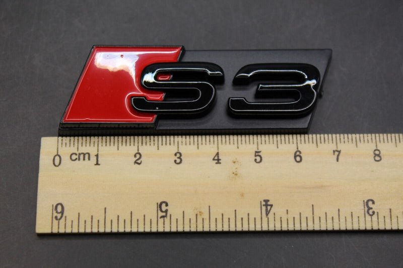 Gloss Black Red S3 Honeycomb Front Grille Badge Clip Bracket Fit For Audi