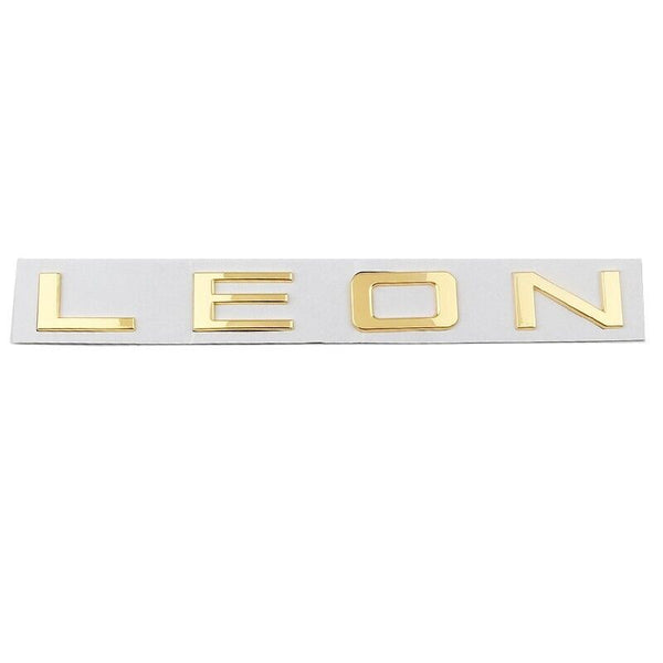 3D Gold LEON L E O N Metal Rear Badge Letters FITS Seat Leon Cupra