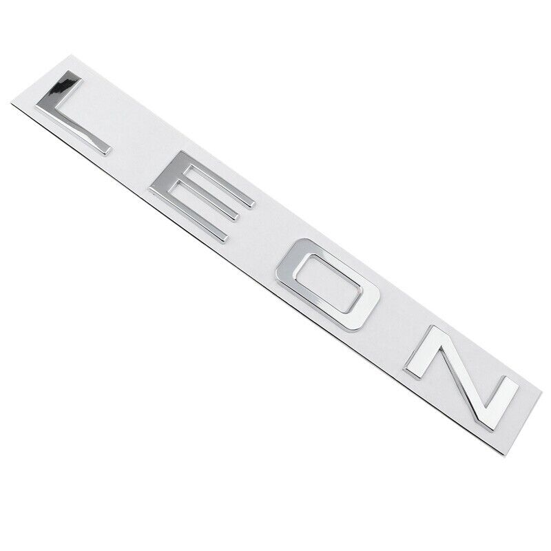 3D Chrome Silver LEON L E O N Rear Badge Letters FITS Seat Leon Cupra