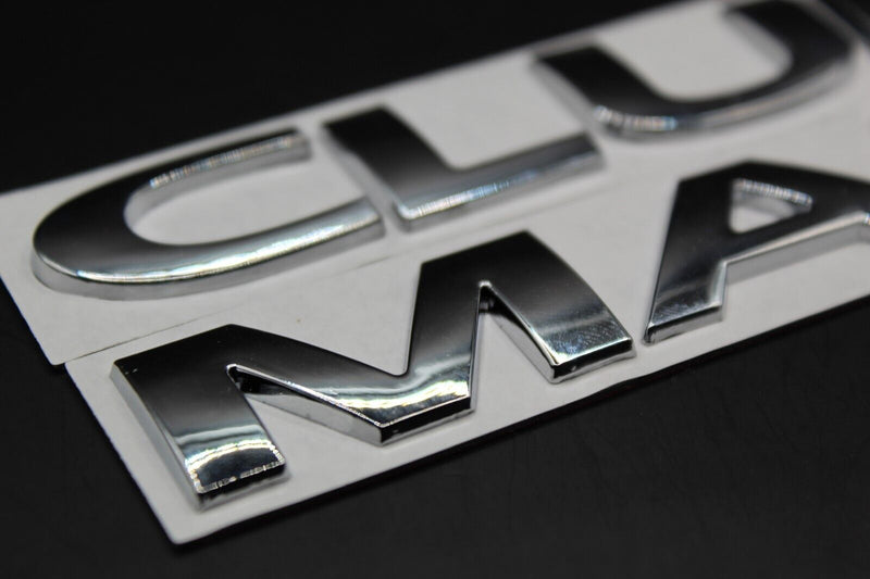 METAL Chrome Silver CLUBMAN  Badge/Lettering FITS MINI With Fitting Template