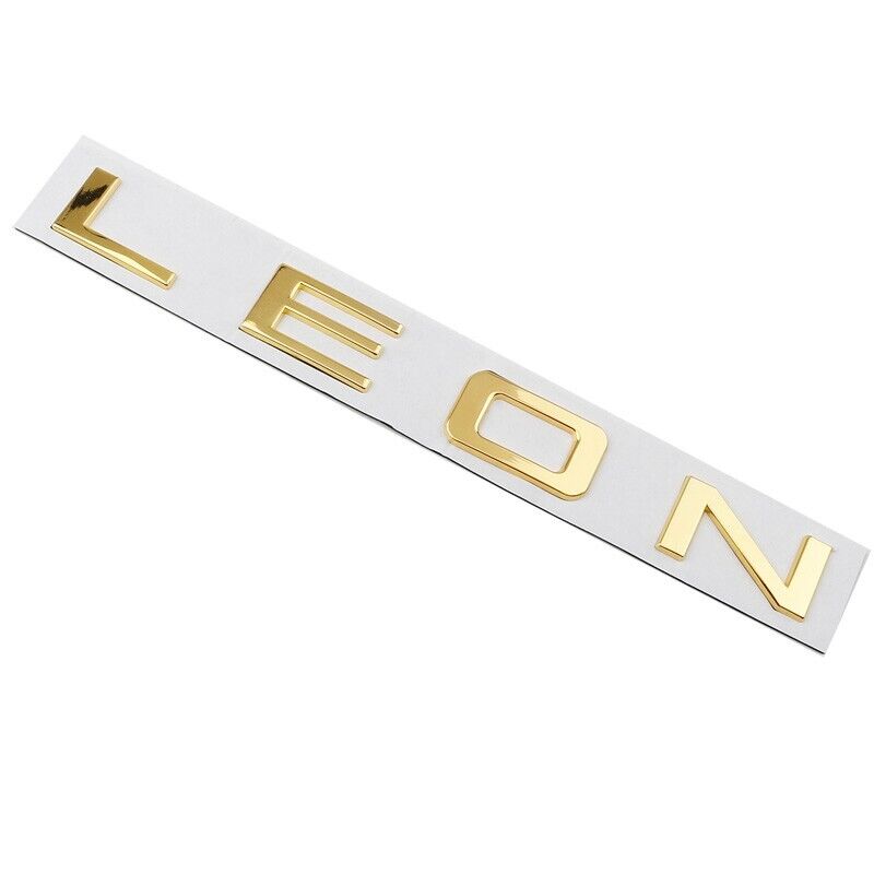 3D Gold LEON L E O N Metal Rear Badge Letters FITS Seat Leon Cupra