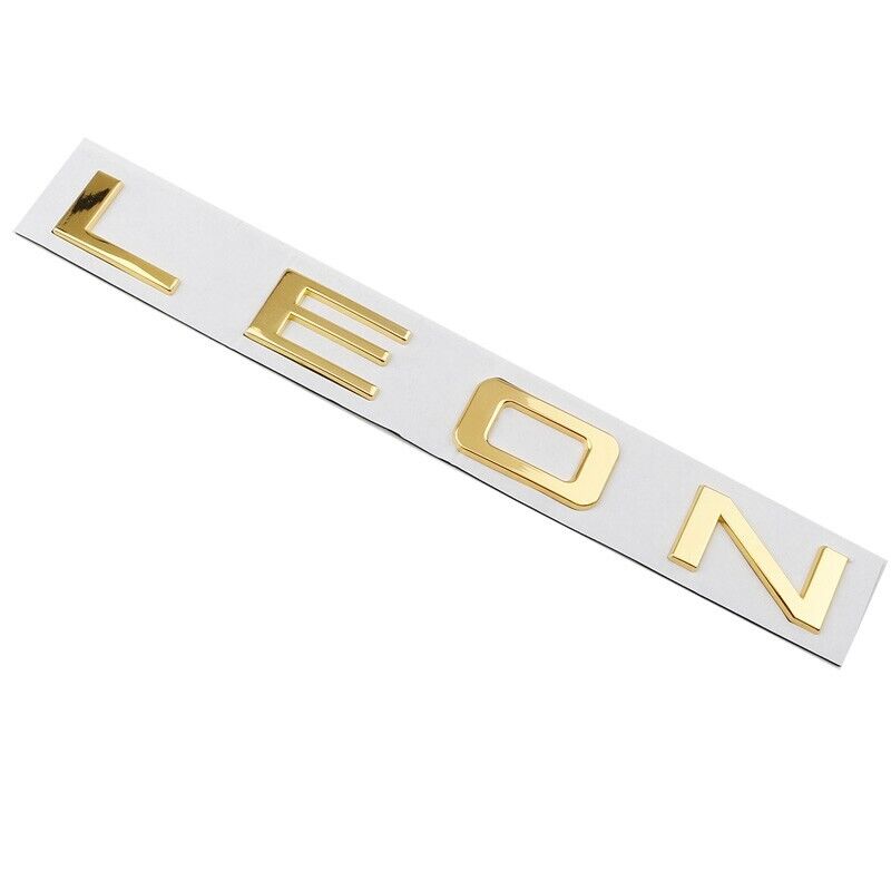 Leon Letters 3D Gold LEON L E O N Metal Rear Badge Letters FITS Seat Leon Cupra