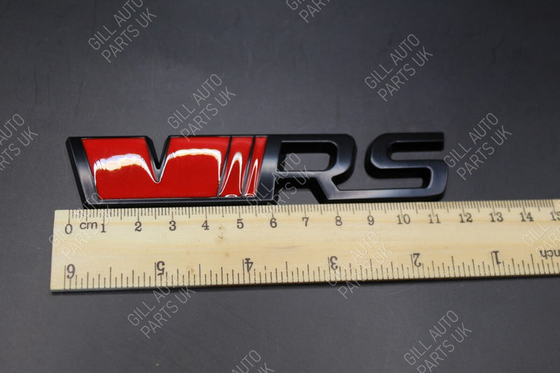 RED Black VRS Front Grille & Rear Boot Badge SET 3D Metal Trunk for Skoda