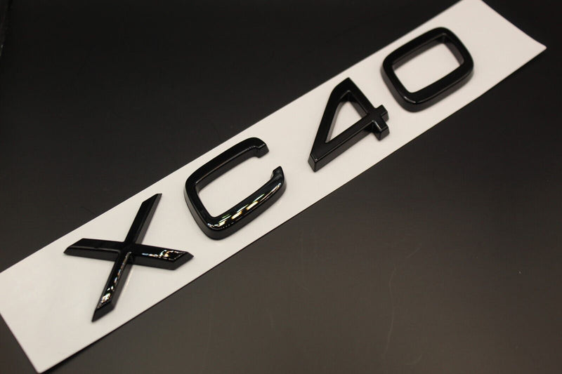 Gloss Black XC40 XC 40 ABS Car Lettering/Badge Rear Trunk Boot FOR Volvo