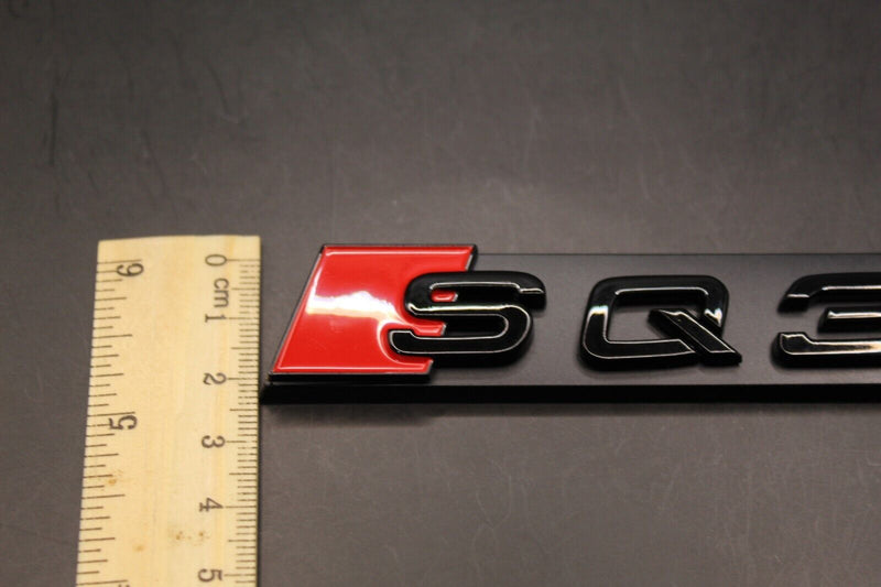 Gloss Black Red SQ3 Q3 Honeycomb Front Grille Badge Clip Bracket Fit For Audi