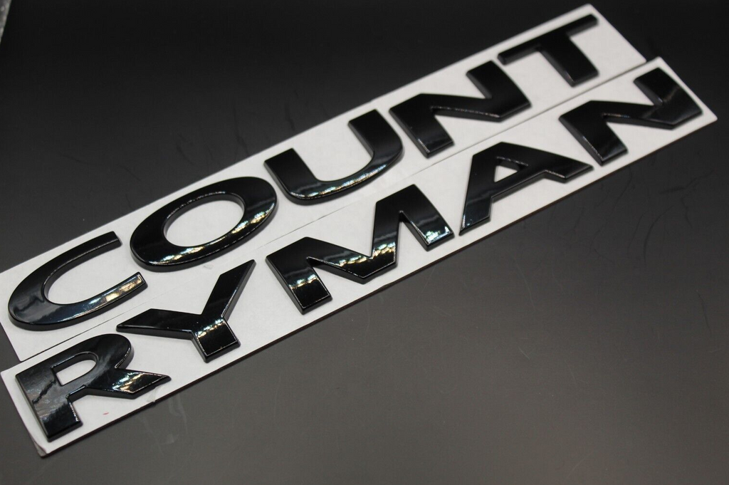 Mini Countryman Lettering METAL GLOSS BLACK COUNTRYMAN Badge/Lettering FITS MINI With Fitting Te