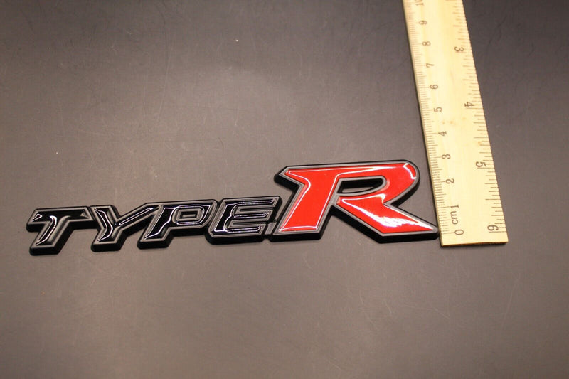 Black-Type Red-R Black Edge Type R Front Grille & Rear Boot Badge SET for HONDA