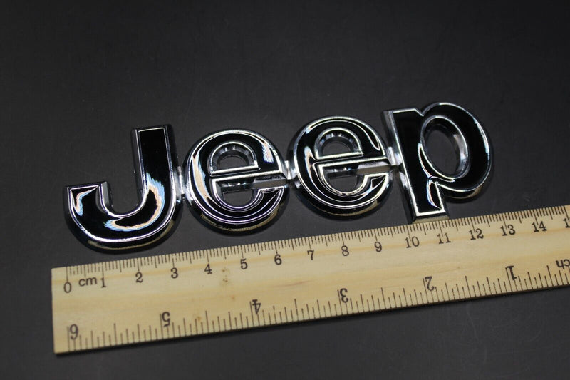 For Jeep Black Chrome Silver One-Piece Badge Front Rear Bonnet Boot Letters