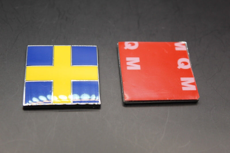 Sweden Flag Car Badge Rear Trunk Boot Lid Tailgate Blue Yellow FOR VOLVO