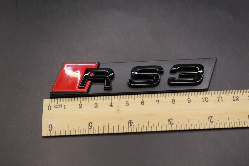 Gloss Black Red RS3 Honeycomb Front Grille Badge Clip Bracket Fit For Audi