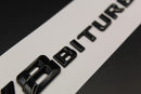 New Style Gloss Black V8Biturbo V8 BITURBO Letters/Badge Fender  For Mercedes