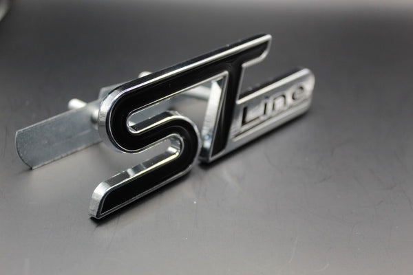 Front Grille ST Line Badge For Ford Focus Fiesta Mondeo Escape Puma BLACK SILVER