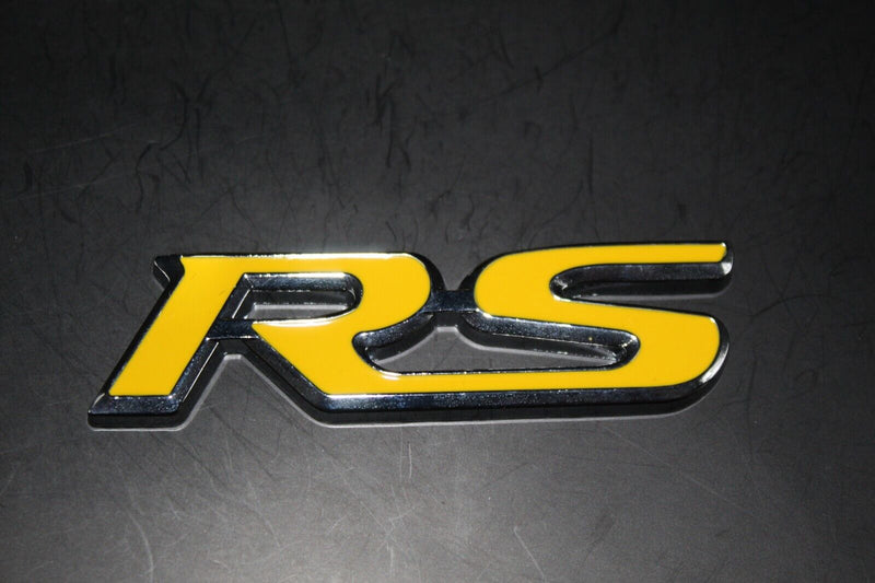 Yellow Chrome Silver RS Front Grille & Rear Boot Badge SET Emblem for HONDA