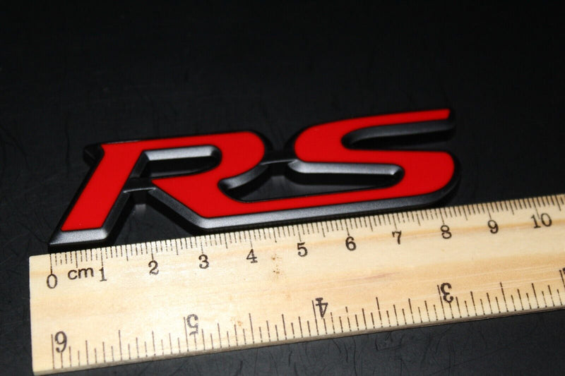 Red Black RS Front Grille & Rear Boot Badge SET Emblem Trunk for HONDA