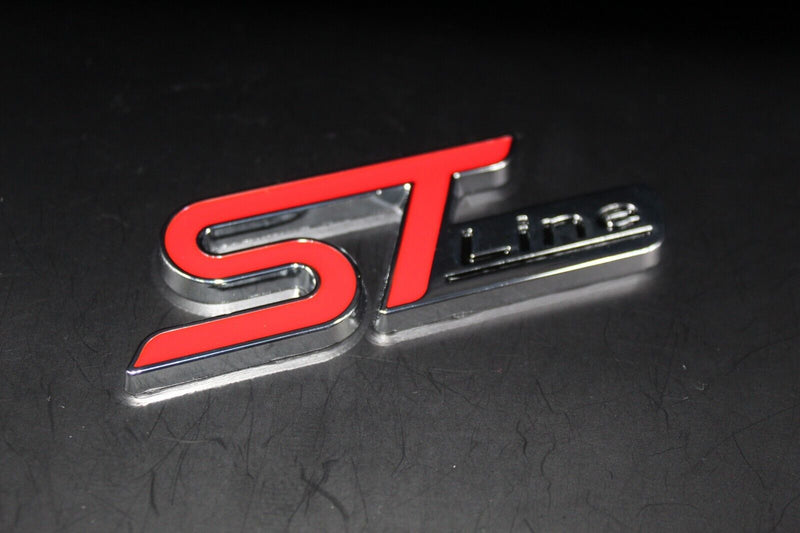 ST Line Rear Boot Tailgate Badge For Ford Focus Fiesta Mondeo Escape RED SILVER