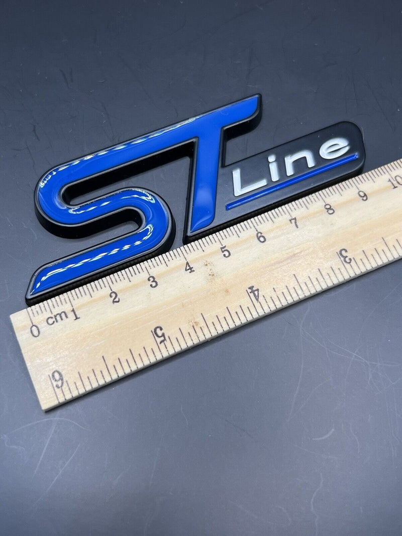 ST Line Rear Boot Tailgate Badge For Ford Focus Fiesta Mondeo Escape Blue BLACK