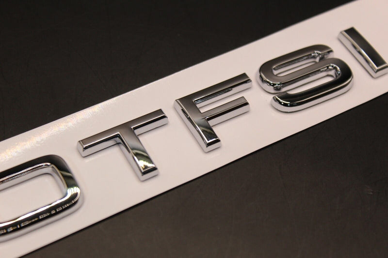 Chrome Silver 50 TFSI Boot Rear Trunk Tailgate badge For Audi