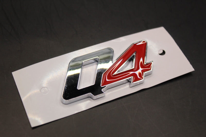 Chrome Silver Red Q4 Q 4 Car Lettering/Badge Rear Trunk Boot For Maserati