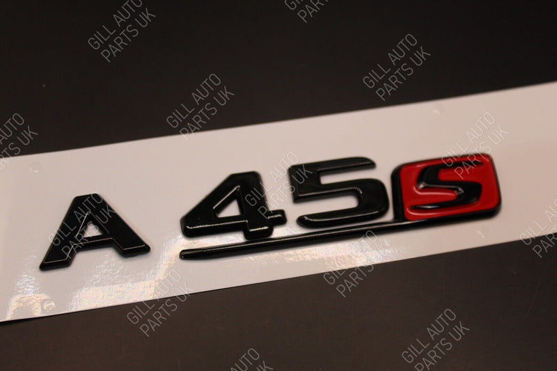 Gloss Black Red 'S' C45S C 45 S Car Lettering/Badge Rear Trunk Boot Tailgate