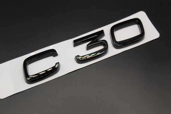 Gloss Black C30 C 30 ABS Car Lettering/Badge Rear Trunk Boot FOR Volvo