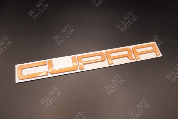 Bronze Orange CUPRA C U P R A Metal Rear BADGE LETTERS FITS Seat WITH TEMPLATE