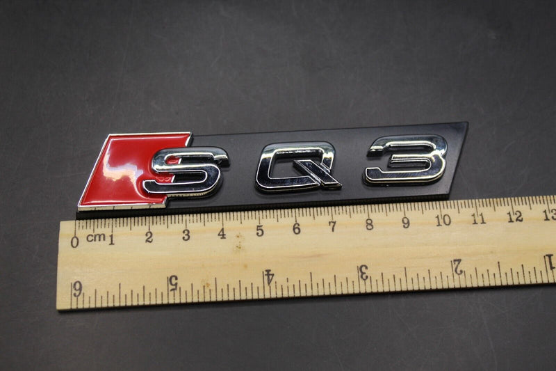 Chrome Silver Red SQ3 Q3 Honeycomb Front Grille Badge Clip Bracket Fit For Audi