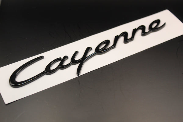 Gloss Black Cayenne Badge For Porsche