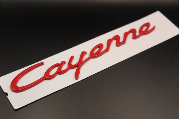 Red Cayenne Badge For Porsche