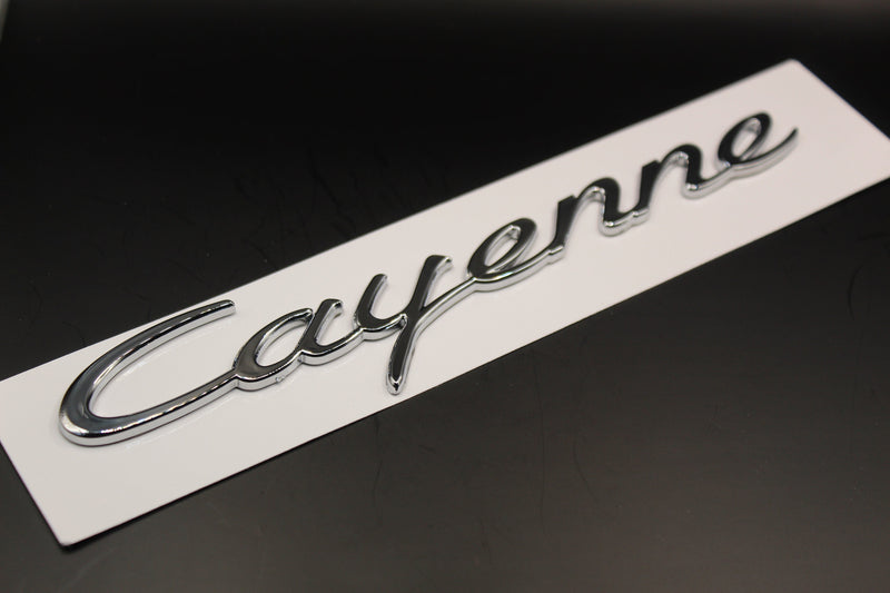 Chrome Silver Cayenne Badge For Porsche