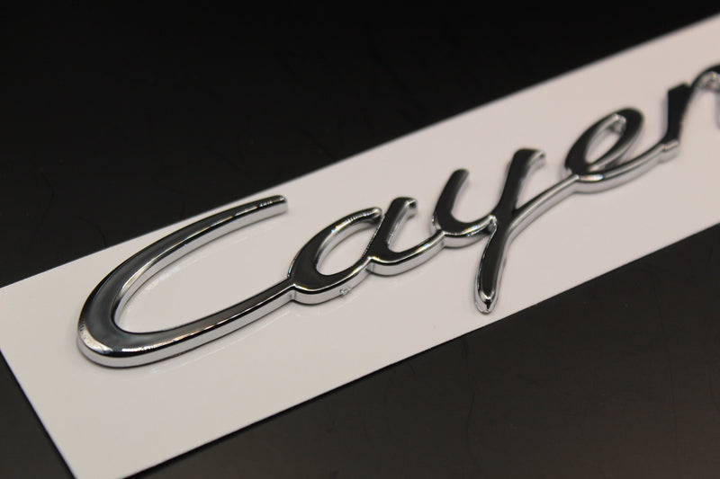 Chrome Silver Cayenne Badge For Porsche