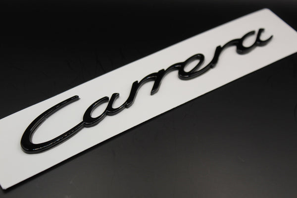 Gloss Black Carrera Badge For Porsche