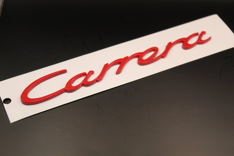 Red Carrera Badge For Porsche