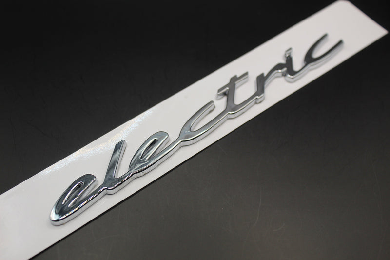 Chrome Silver electric Badge For Porsche