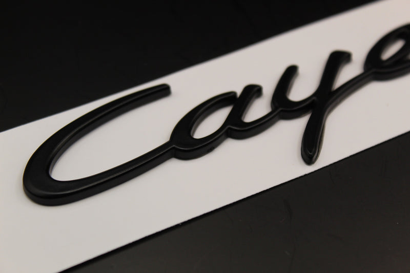 Matte Black Cayenne Badge For Porsche