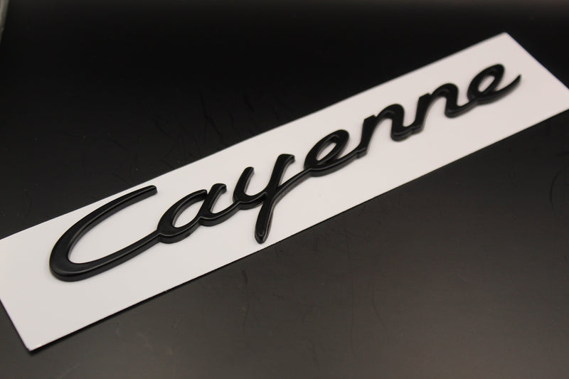 Matte Black Cayenne Badge For Porsche