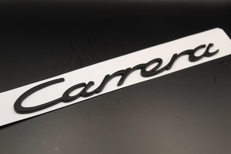 Matte Black Carrera Badge For Porsche