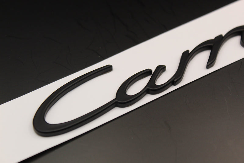 Matte Black Carrera Badge For Porsche